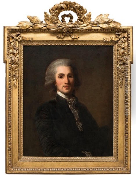 Portrait Of Claude-francois Martineau De Floriant (1752-1827) Oil Painting - Alexander Roslin