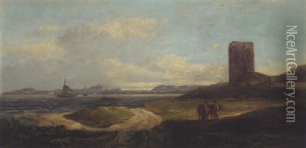 Edinburgh From Inchcolm Oil Painting - Edmund Thornton Crawford