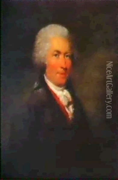 Portratt Av Brukspatron Matthias Juhlin Oil Painting - Carl Fredrik van Breda
