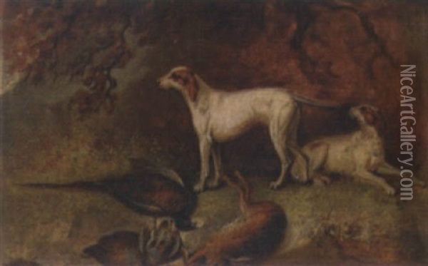 Dogs With Dead Game Oil Painting - Claude Lorraine Ferneley