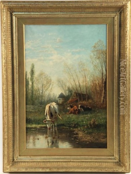 An Autumn Morning Oil Painting - William Hull