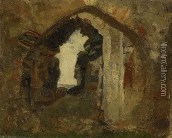 St. Olofs Ruin I Visby Oil Painting - Ernst Josephson
