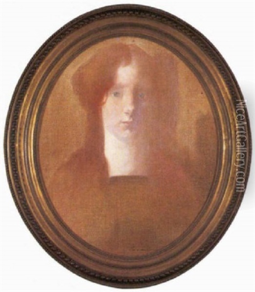 Portret Van Elisabeth De Puyt Oil Painting - Maurice Langaskens