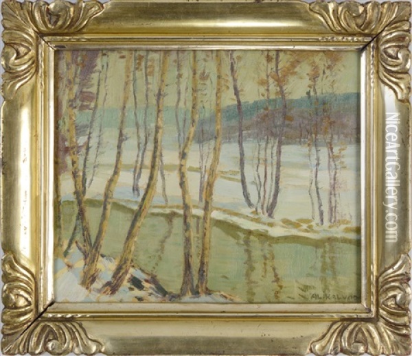 Winter Landscape Oil Painting - Alois Kalvoda