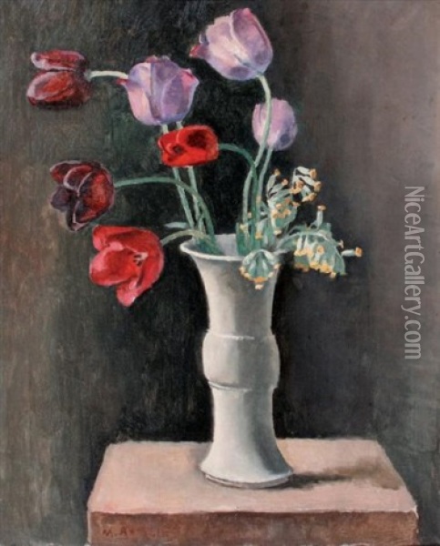 Vase De Tulipes Oil Painting - Maurice Asselin