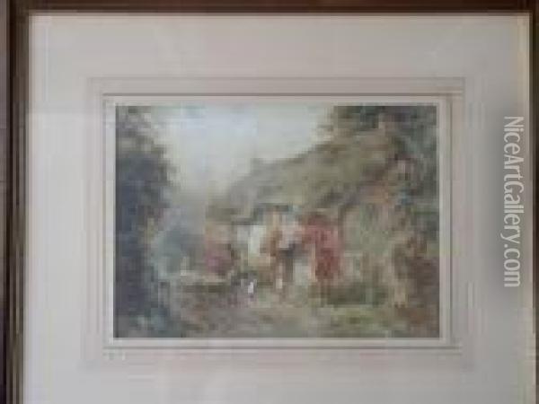 Bickleigh,devon Oil Painting - Walter Henry Sweet