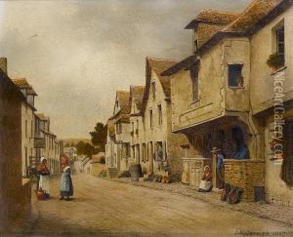 Villages In Brittany Oil Painting - John Mulcaster Carrick