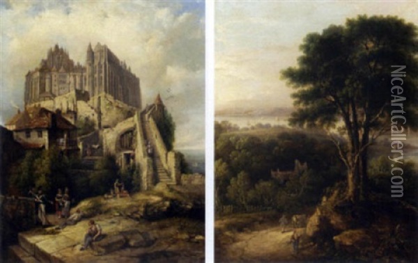 Mont St. Michel Oil Painting - William Oliver the Younger