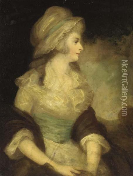 Portrait Of A Lady, Said To Be May Horneck Oil Painting - John Hoppner