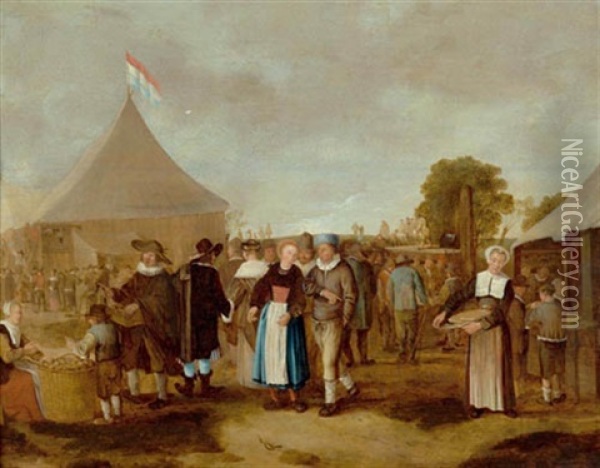 Dorfkirmes Oil Painting - Gerrit Lundens