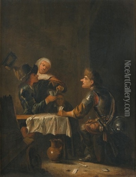 Fumeurs Dans Une Taverne Oil Painting - Gerard ter Borch the Younger
