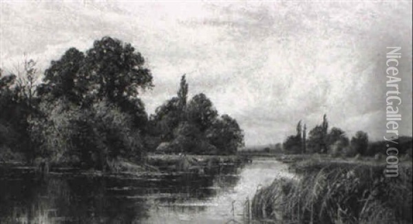 On The Thames, Near Marlowe Oil Painting - Henry John Kinnaird