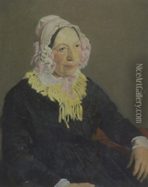 Portrat Der Elisabeth Foex-roget Oil Painting - Barthelemy Menn
