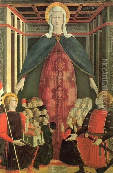 Madonna of Misericordia Oil Painting - Girolamo Giovanni