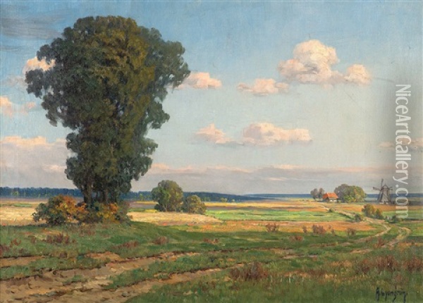 Ein Sommertag Oil Painting - Arnold Lyongrun