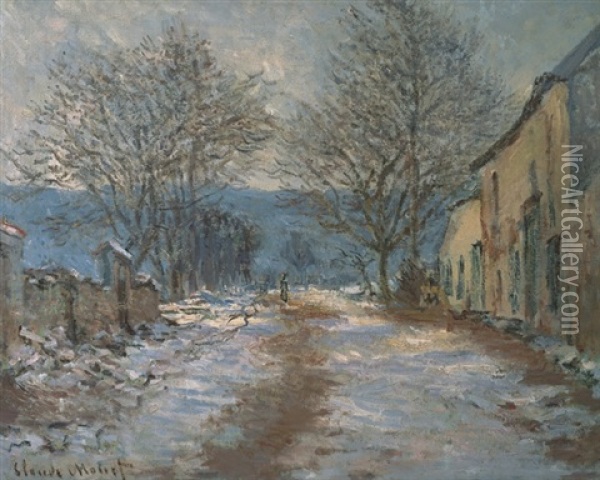 Effet De Neige A Limetz Oil Painting - Claude Monet