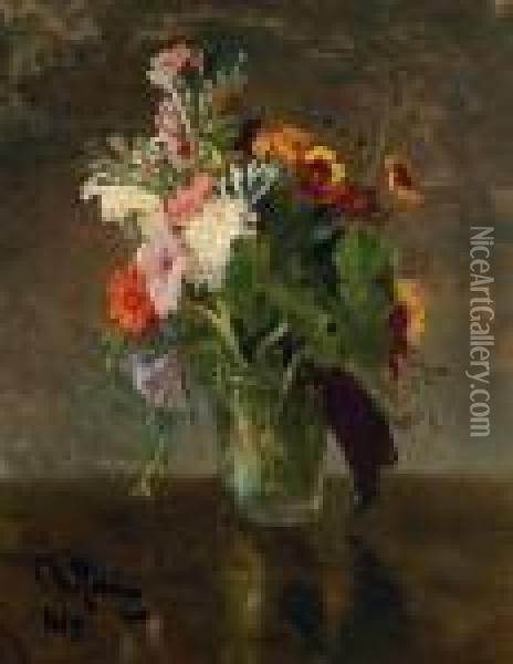 A Bouquet Of Flowers Oil Painting - Ilya Efimovich Efimovich Repin