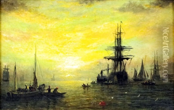 Marine Scenes Oil Painting - William Adolphus Knell