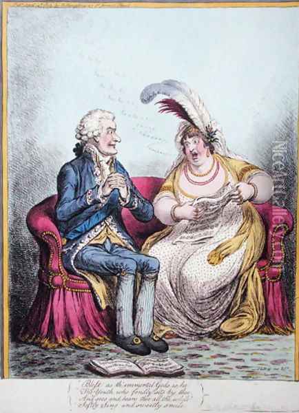 The Bulstrode Siren Oil Painting - James Gillray