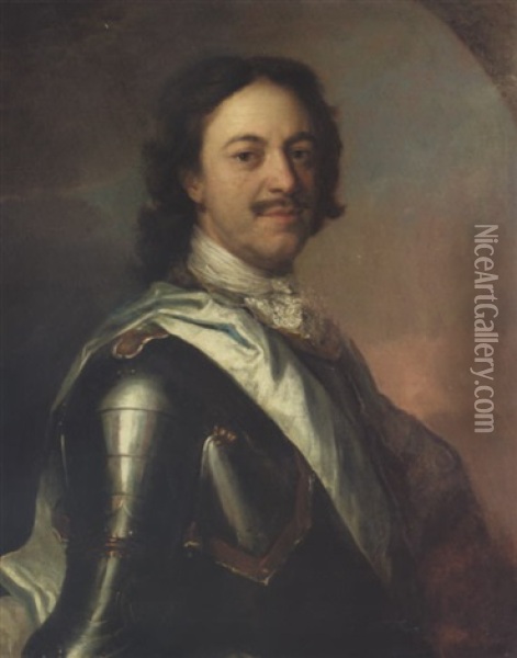 Portrait Of Peter The Great Oil Painting - Carel de Moor