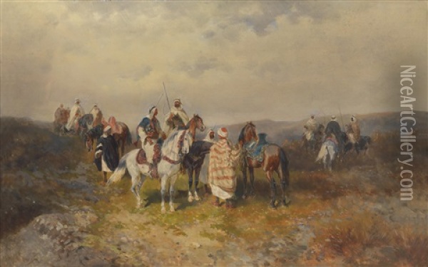 Araber Auf Recognoscirung Oil Painting - Alexander Ritter Von Bensa