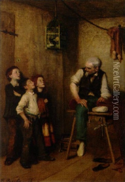 Hos Skraddaren Oil Painting - Ferencz (Franz) Paczka
