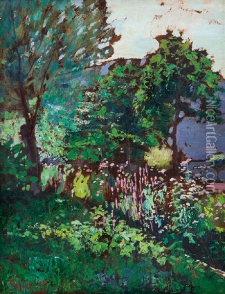 I Colori Dell'estate Oil Painting - Giuseppe Sacheri