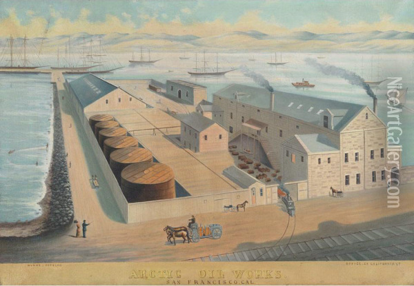 Arctic Oil Works San Francisco. Cal Oil Painting - Edward Bosqui