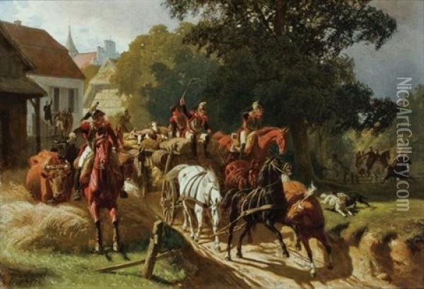 The Prussians Oil Painting - Arthur Johann Severin Nikutovski