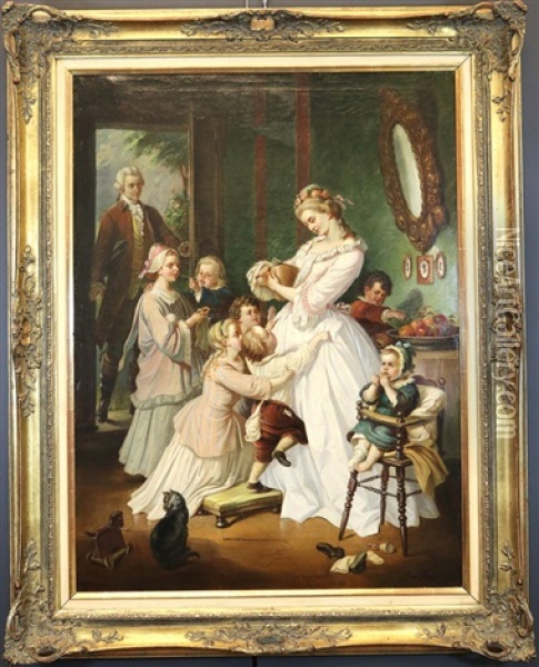 Werther Besucht Lotte In Ihrem Haus Oil Painting - Joseph Haier