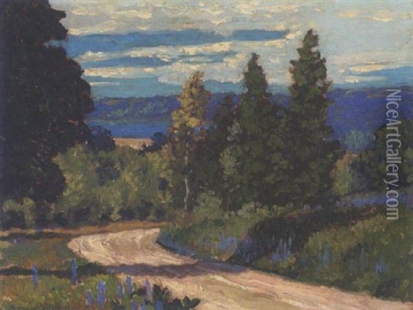 Penetang Road Oil Painting - Francis Hans Johnston