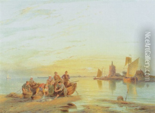 Elburg On The Zuider Zee Oil Painting - Pieter Cornelis Dommershuijzen