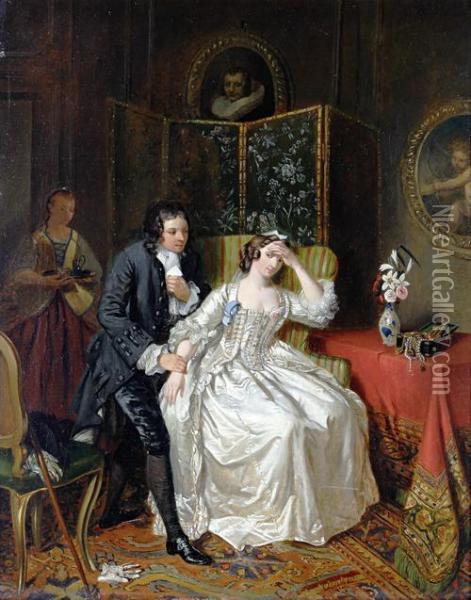 La Malade Imaginaire Oil Painting - Charles Robert Leslie