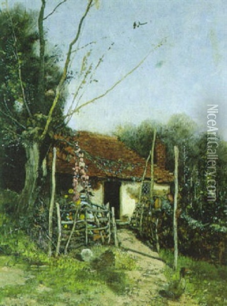 Bauerngarten Oil Painting - Theodor von Hoermann