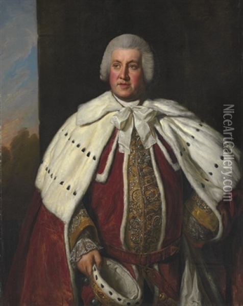 Portrait Of John Bligh Oil Painting - Nathaniel Dance Holland (Sir)