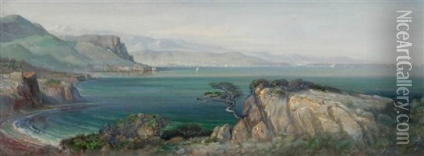 Bord De Mediterranee Oil Painting - Adolphe Fioupou