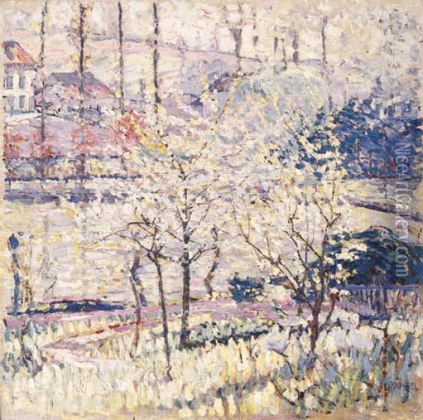 Printemps A Uccle Oil Painting - Joseph Morris Raphael