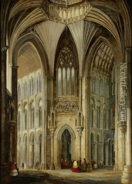 The Octagon, Ely Cathedral Oil Painting - David Hodgson