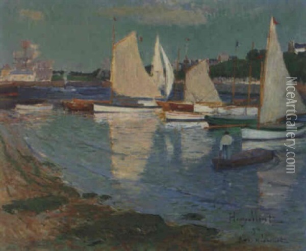 Le Port De Lorient Oil Painting - Henry Moret