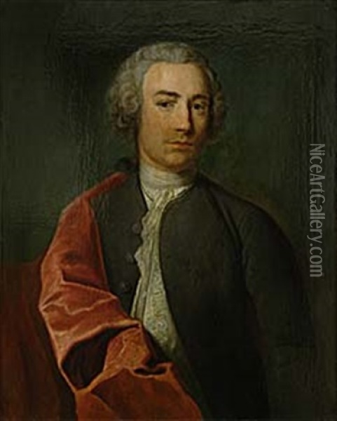 Brukspatron Magnus J:son Ullmarck Oil Painting - Johann Henrik Scheffel