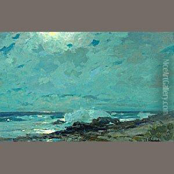 Moonlit Shore Oil Painting - William Frederick Ritschel