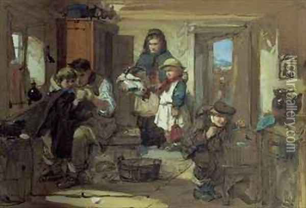 Seeing Them Off Oil Painting - Thomas Faed