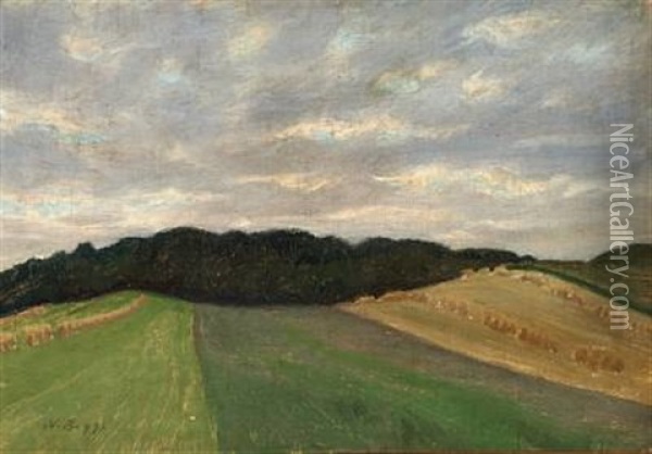 Landskab Oil Painting - Niels Bjerre