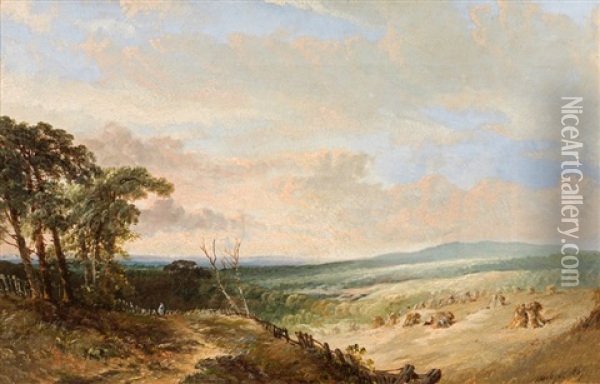 Erntelandschaft Oil Painting - Alfred Montague