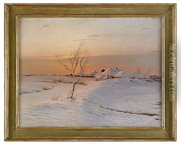 Vinterlandskap Oil Painting - Nikolai Nikanorovich Dubovskoy
