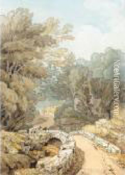 View Of Buckland, Devon Oil Painting - John White Abbott