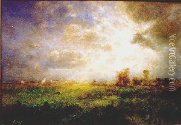 Silver Lining Oil Painting - George Inness Jr.