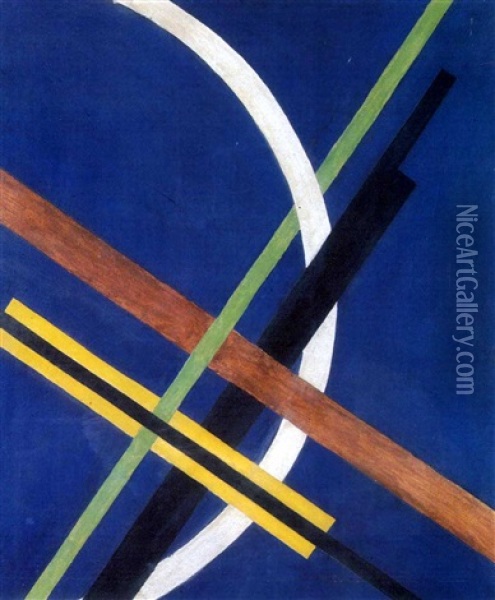 Architektur I Oil Painting - Laszlo Moholy-Nagy
