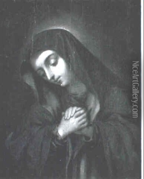 Virgin In Prayer Oil Painting - Carlo Dolci