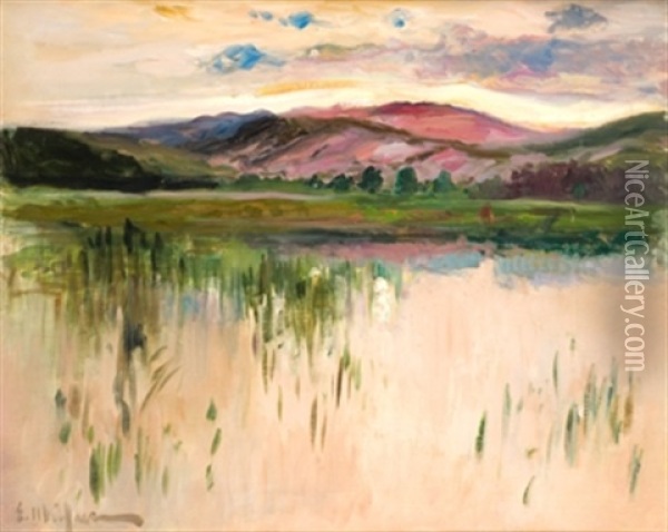 Paisaje Oil Painting - Eliseo Meifren y Roig